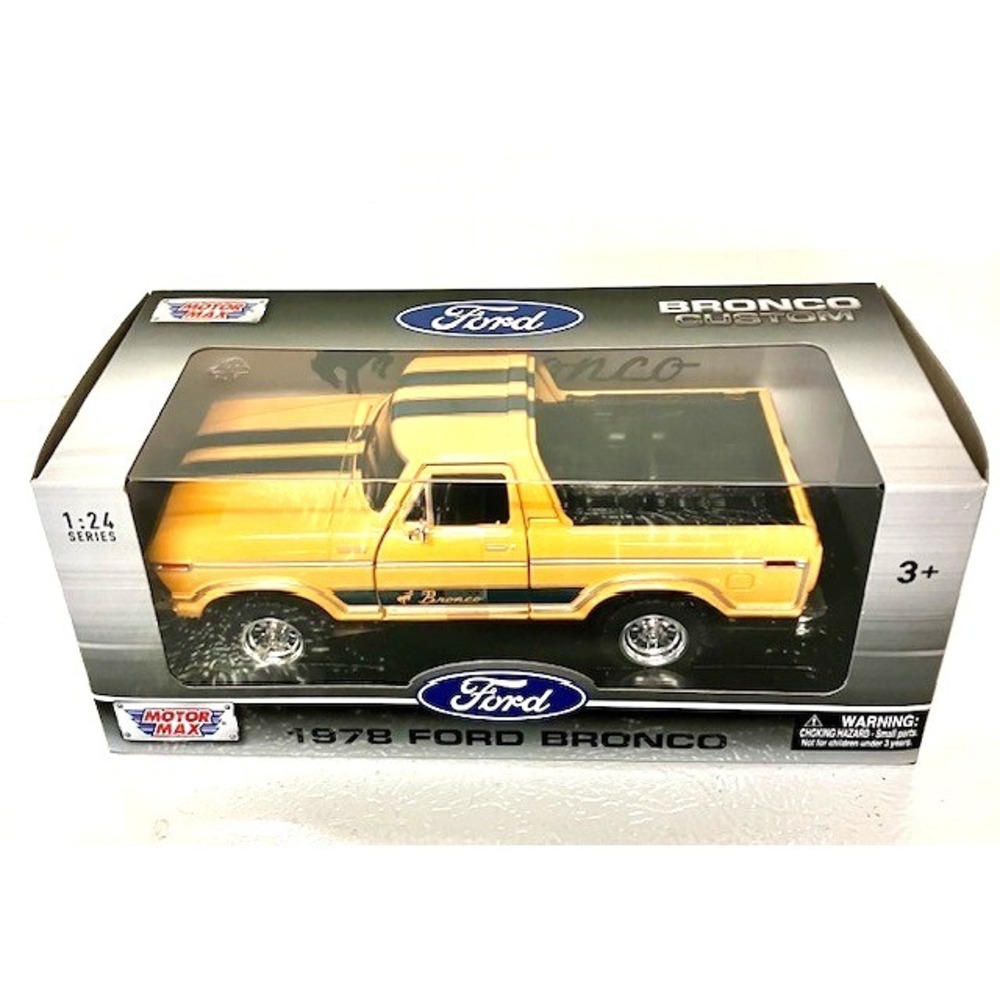 1978 Ford Bronco Yellow 1:24 Diecast Model Truck by MORTORMAX - Picture 2 of 3